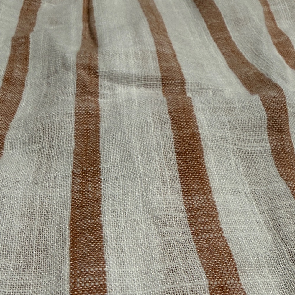 Cotton On Women’s White and Brown Striped Swim Coverup - Picture 7 of 7